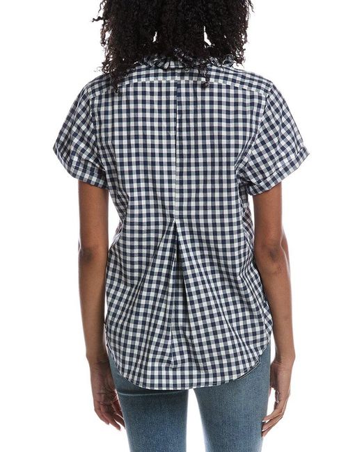 J.McLaughlin Blue Quarantini Blouse