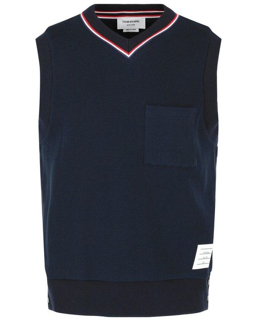 Thom Browne Blue Vest for men