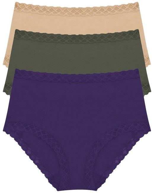 Natori Purple 3Pk Bliss Full Brief
