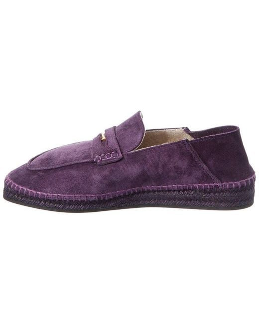 Bally Purple Kolby Suede Espadrille