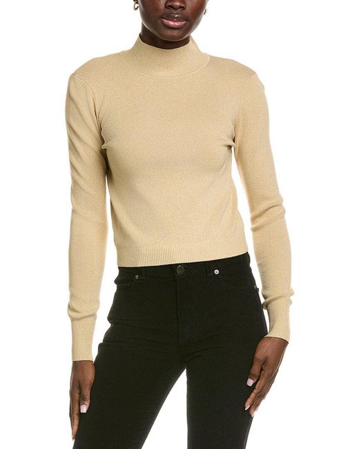 Endless Rose Natural Lurex Crop Top