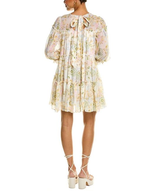 Ted Baker Natural Tiered Mini Dress