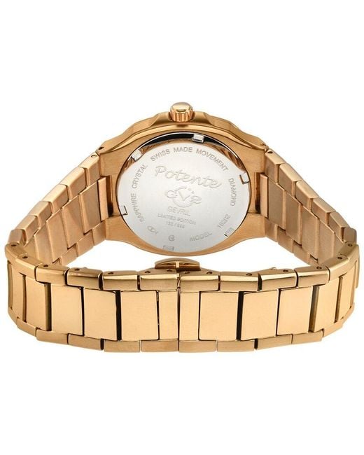 Gv2 Metallic Diamond Watch
