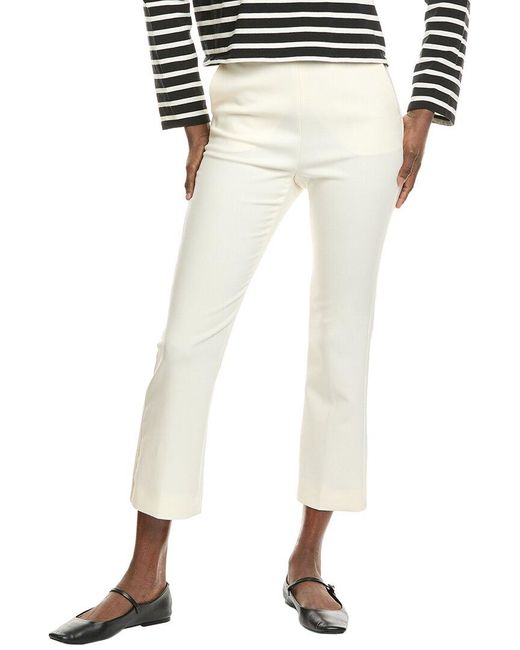 Max Mara White Nepeta Wool-Blend Trouser