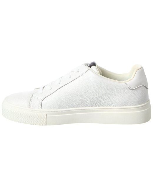 Karl Lagerfeld White Chivon Leather Sneaker