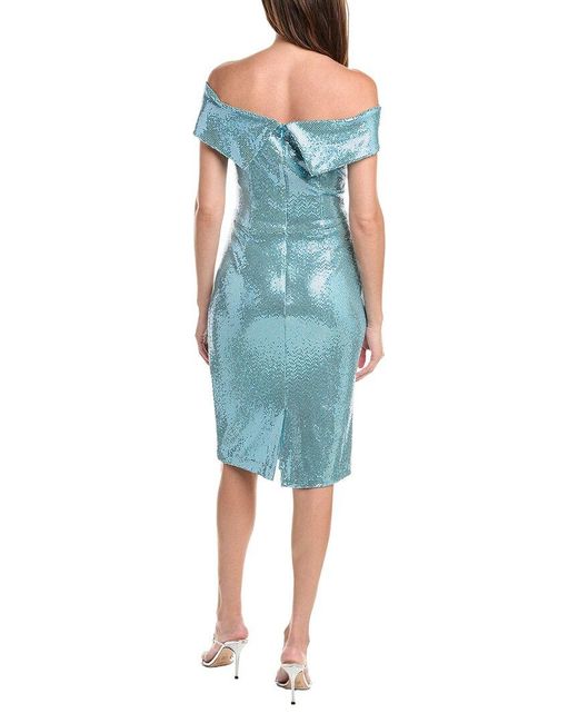 Issue New York Blue Sequin Sheath Dress