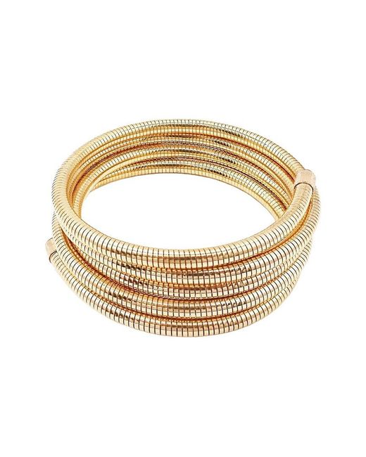 Adornia Metallic Flexible Coil Stack Bracelet