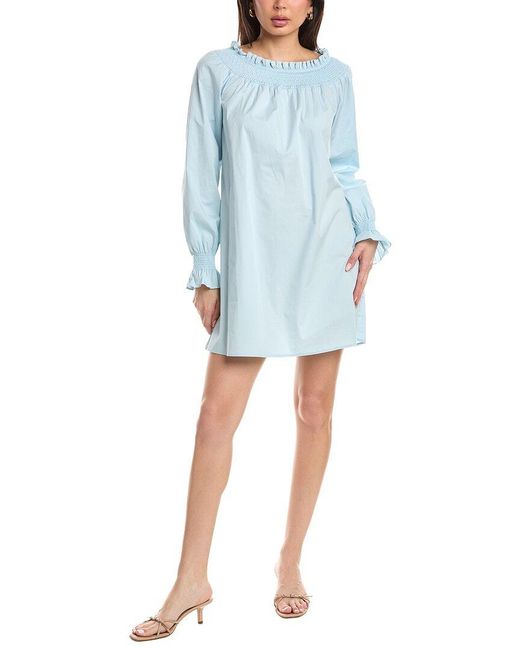 JLuxe Blue Long Sleeve Mini Dress