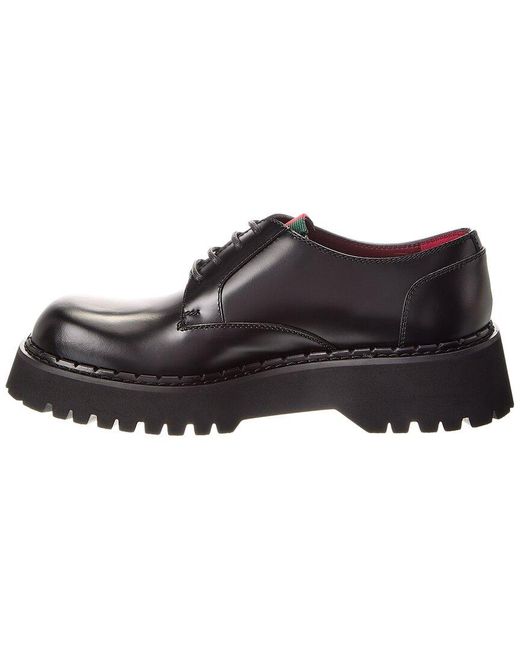 Gucci Brown Chunky Leather Platform Oxford for men