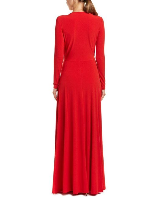 Issue New York Red Jersey Tie Gown