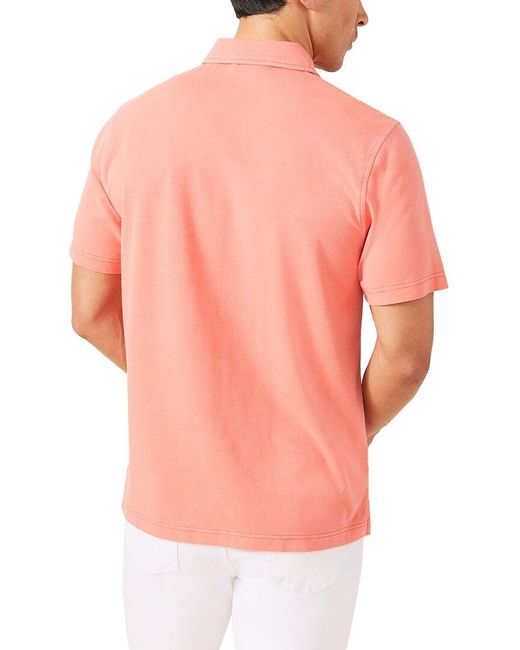J.McLaughlin Pink Solid Levi Polo Shirt for men