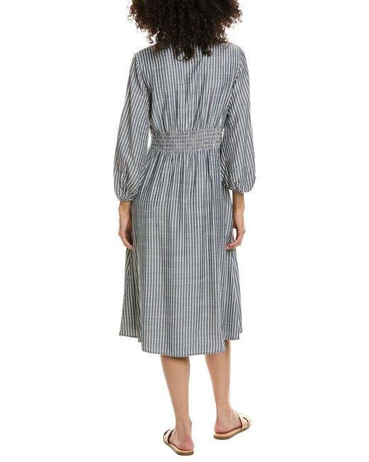 Max Studio Gray Collared 3/4-Sleeve Shirtdress