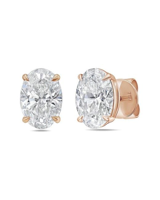 Diana M Metallic Diana M. 14K Rose 5.00 Ct. Tw. Lab-Grown Diamond Earrings