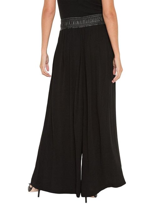 NIC+ZOE Black Iconic Faux Leather Waistband Pant