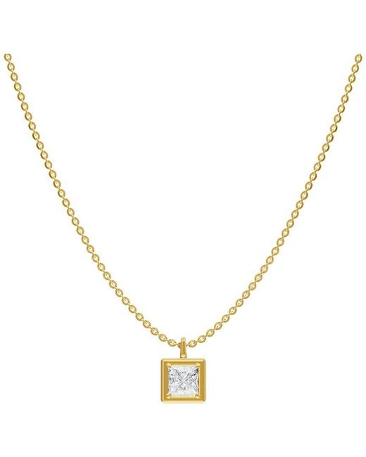 Lab Grown Diamonds Metallic 14K 1.50 Ct. Tw. Lab-Grown Diamond Necklace