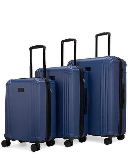 Badgley Mischka Blue Evalyn 3pc Luggage Set