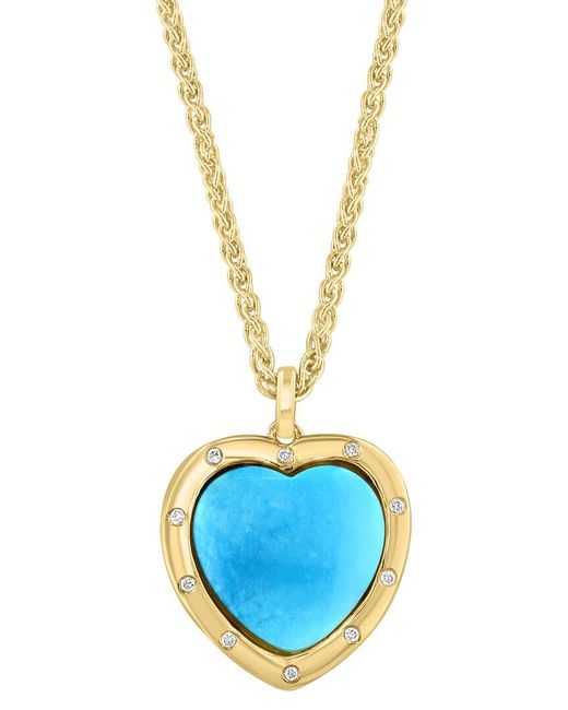 Effy Fine Jewelry Blue Plated 4.96 Ct. Tw. Diamond & Necklace