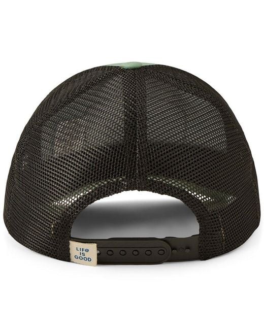 Life Is Good. Green Trucker Hat for men
