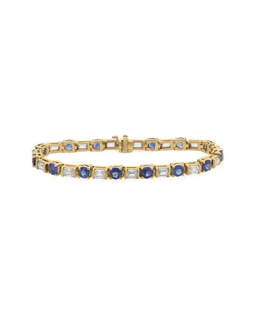 Diana M White Fine Jewelry 18k 18.10 Ct. Tw. Diamond & Sapphire Bracelet