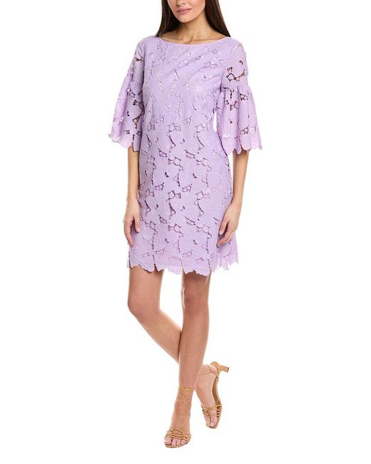 Sara Campbell Purple Gretchen Midi Dress