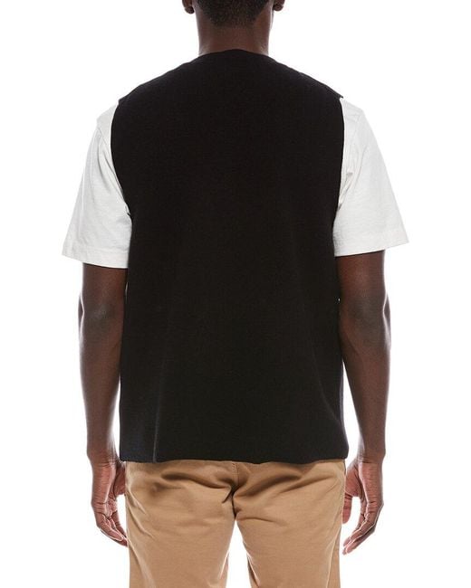 Jonathan Simkhai Black Rhys Wool & Cashmere-Blend Vest for men