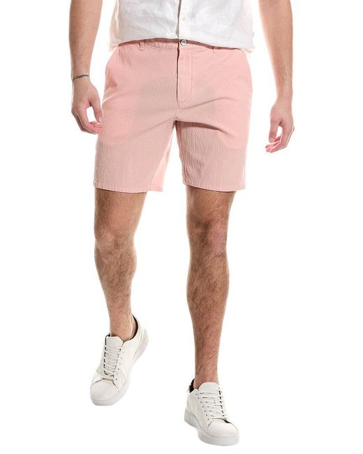 Rag & Bone Pink Perry Seersucker Short for men