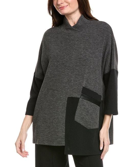 Joseph Ribkoff Gray Front Pocket Pullover