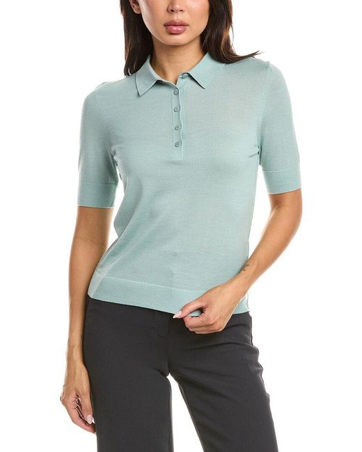 Boss Blue Fidenka Wool Polo Top