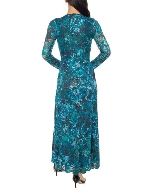 Marina Blue Wrap Maxi Dress