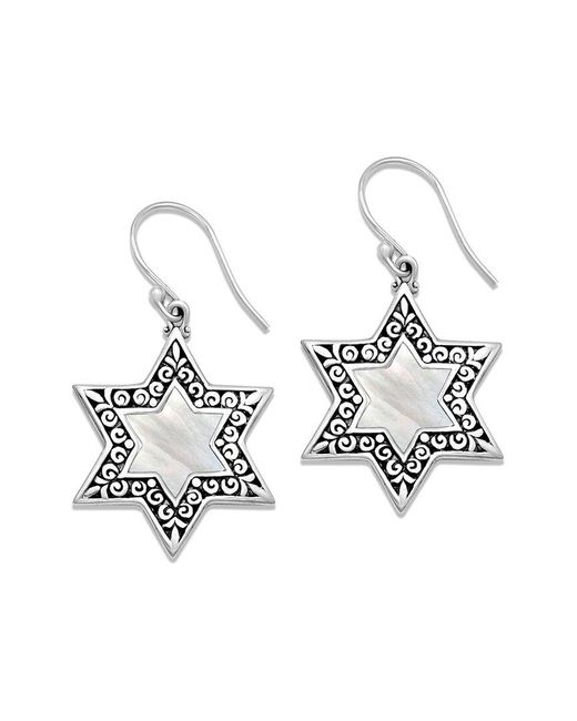 Samuel B. Metallic Pearl Star Earrings