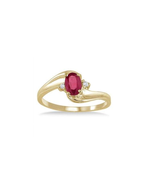 Gem Spark Pink 14K 0.49 Ct. Tw. Diamond & Ruby Ring