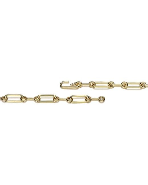 Rachel Glauber Metallic 14k Plated Link Chain Bracelet