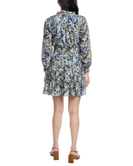Sail To Sable Blue Smocked Waist Mini Dress
