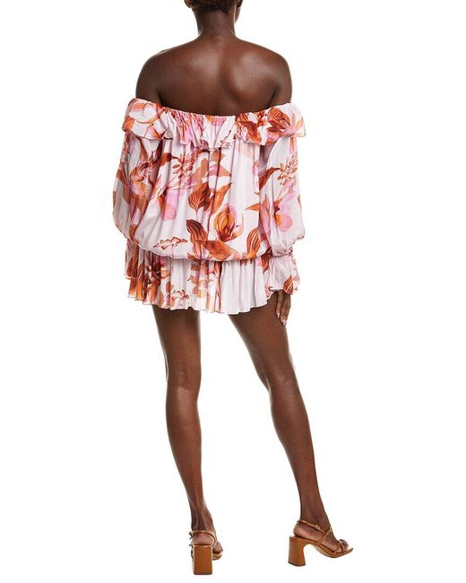 Rococo Sand Red Printed Mini Dress