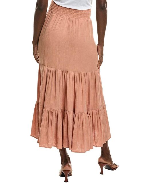 Chaser Brand Pink Gauze Seal Maxi Skirt