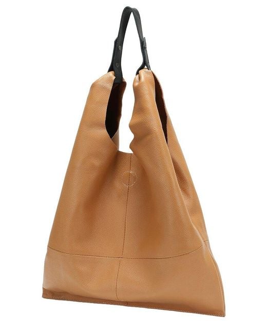 Tiffany & Fred Paris Brown Full-Grain Leather Hobo Tote