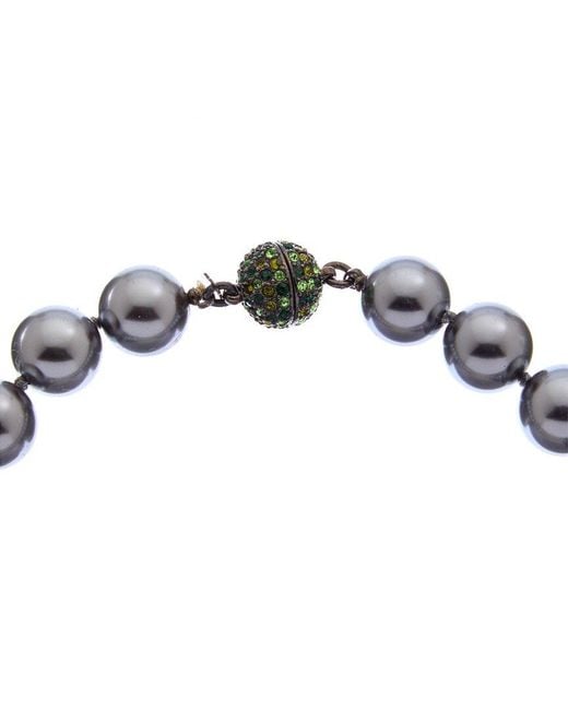 Kenneth Jay Lane Metallic 14mm Rhinestone Necklace