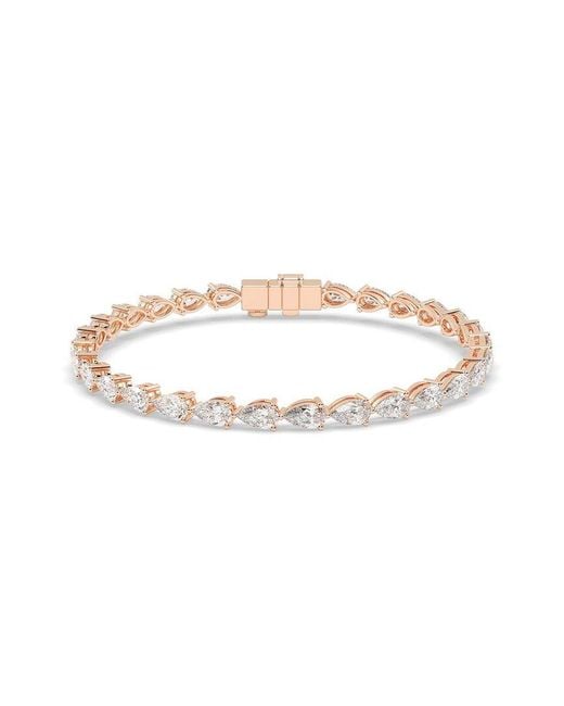 Lab Grown Diamonds White 14K Rose 7.50 Ct. Tw. Lab-Grown Diamond Bracelet