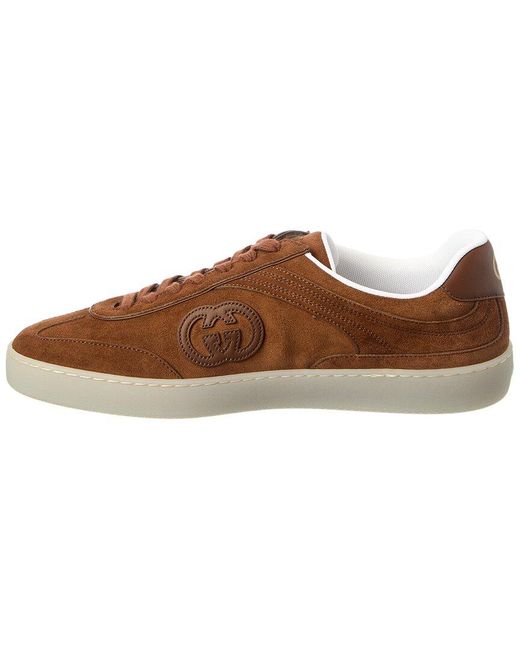 Gucci Brown G75 Suede Sneaker for men
