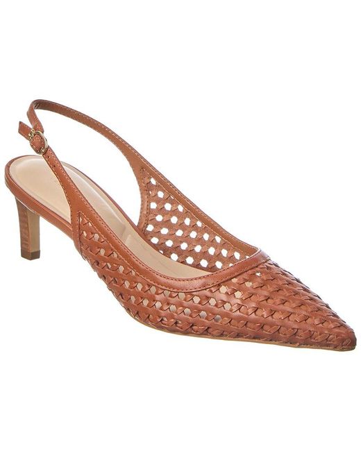 Dune Pink Divided Leather Slingback Pump