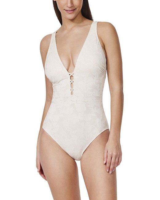 Gottex White Halter One Piece