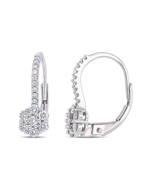Rina Limor Metallic 14K 0.50 Ct. Tw. Diamond Floral Earrings