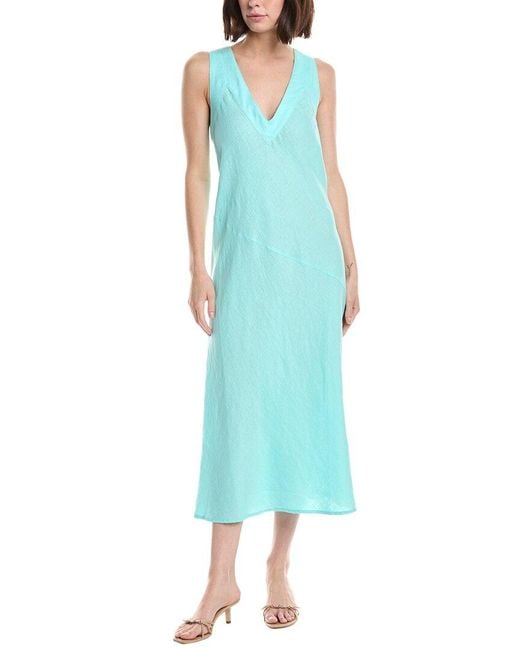 DKNY Blue Pleated Pu Mini Skirt