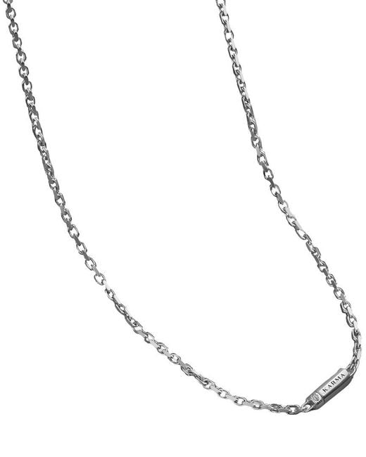 Karma and Luck Metallic Plated Chain Necklace