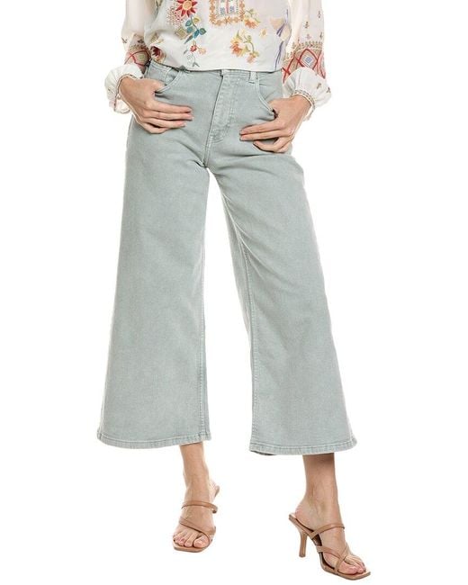 Johnny Was Blue Sydney Cropped Wide Leg