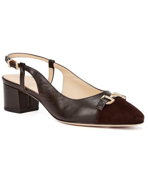 J.McLaughlin Brown Agyness Leather & Suede Pump