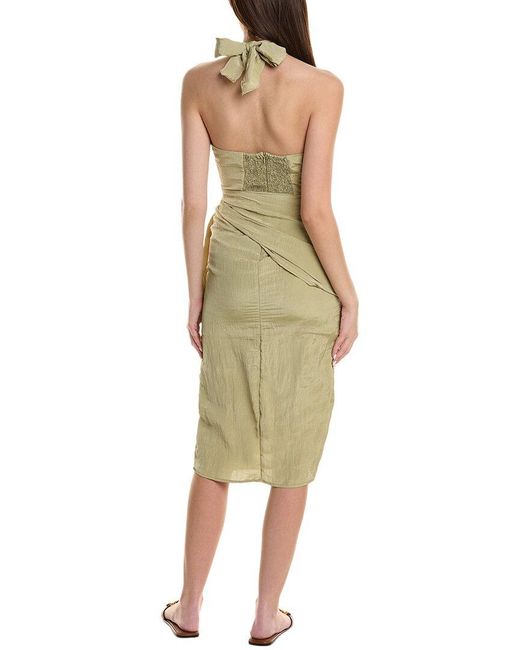 ViX Green Solid Chelsea Midi Dress
