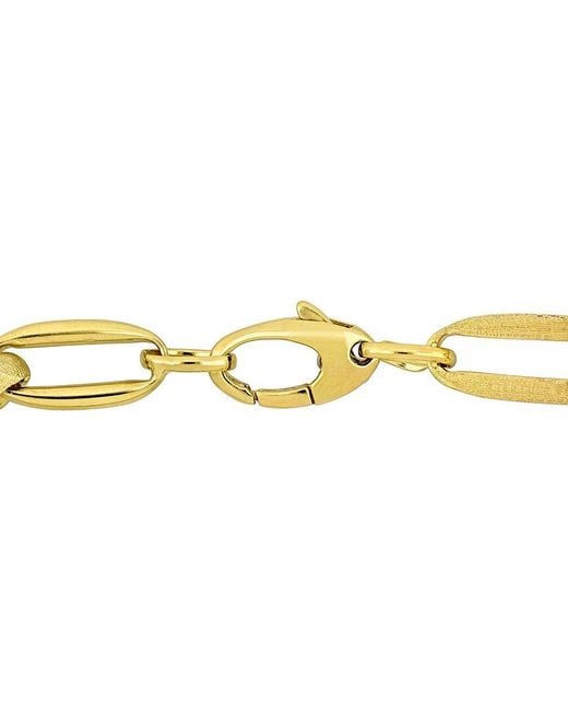 Italian Gold Metallic 14k Paperclip Chain Bracelet