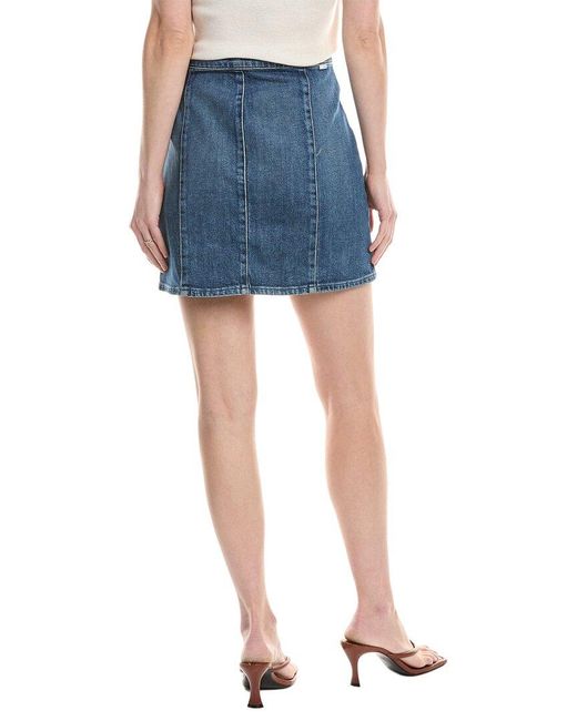 Mother Blue The Riveter Mini Skirt