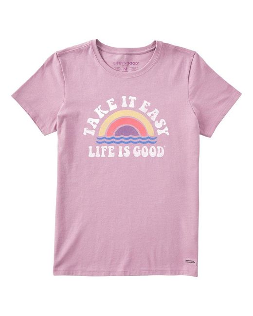Life Is Good. Pink Crusher-lite T-shirt